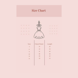 size chart for girls dresses