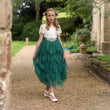 young girl wearing pretty dress