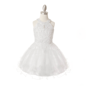 Clara short Party Dress in white