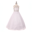 White full length princess style dress