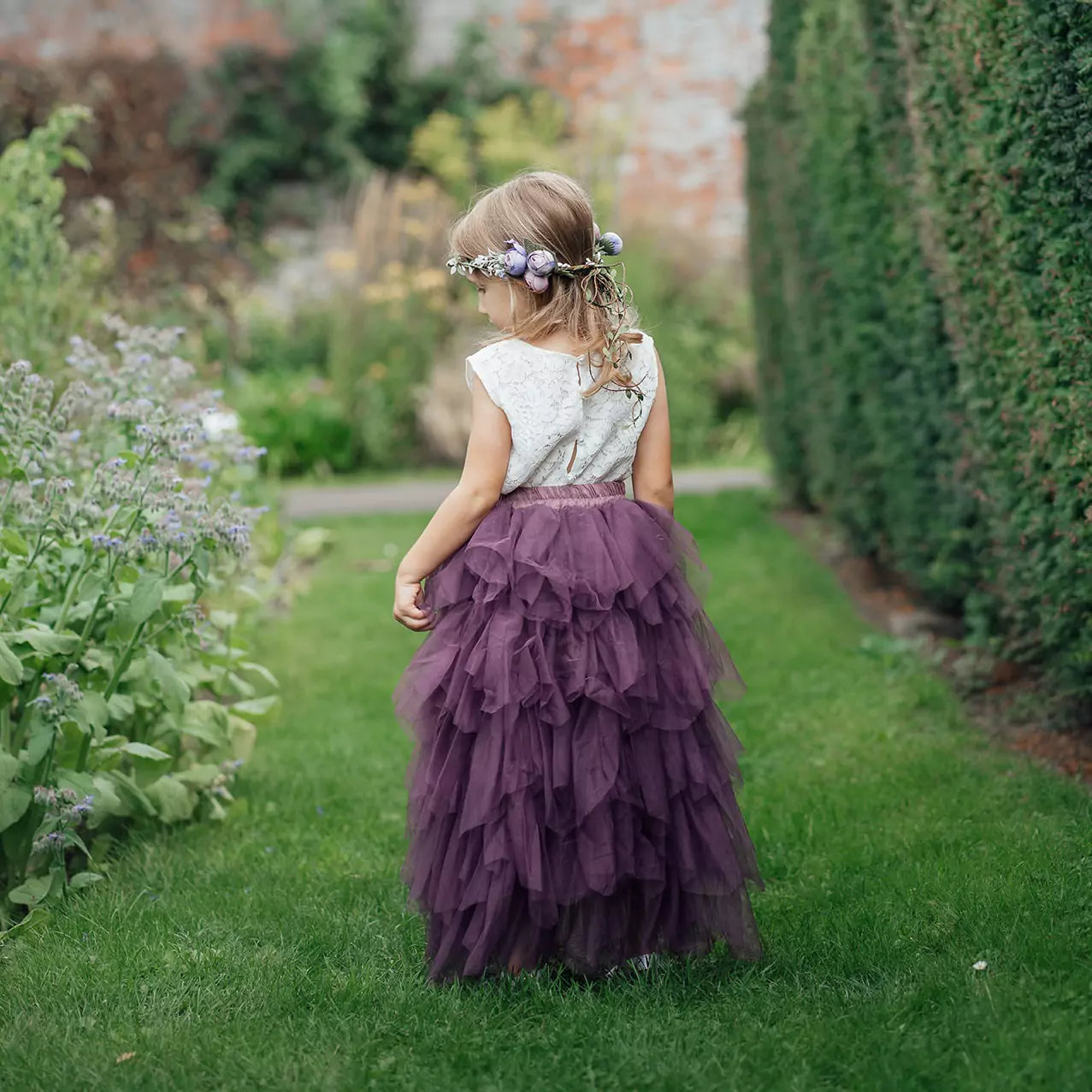 Vintage mauve store flower girl dress