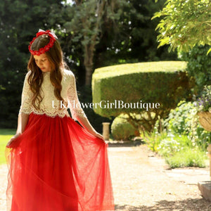 Flower Girl standing in gardens