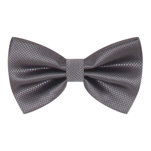 silver grey bow tie