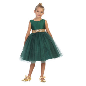 Young girl in bell of the ball party dress