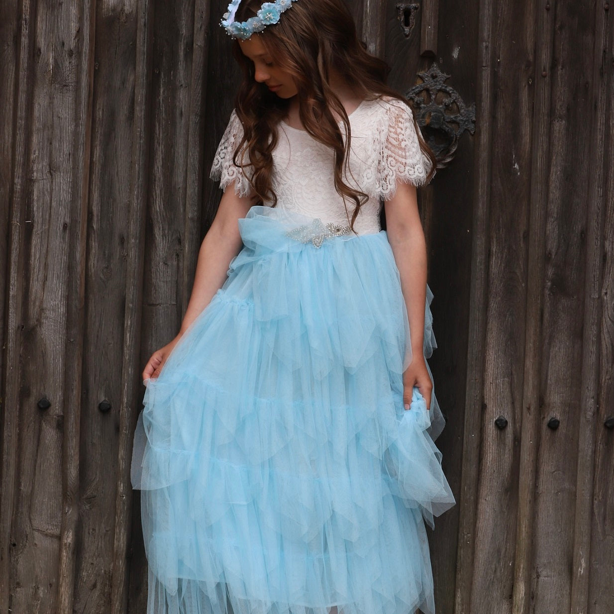 Boho Princess Dress | Sky Blue