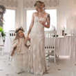 Mommy and daughter in baby bohemian princess dress
