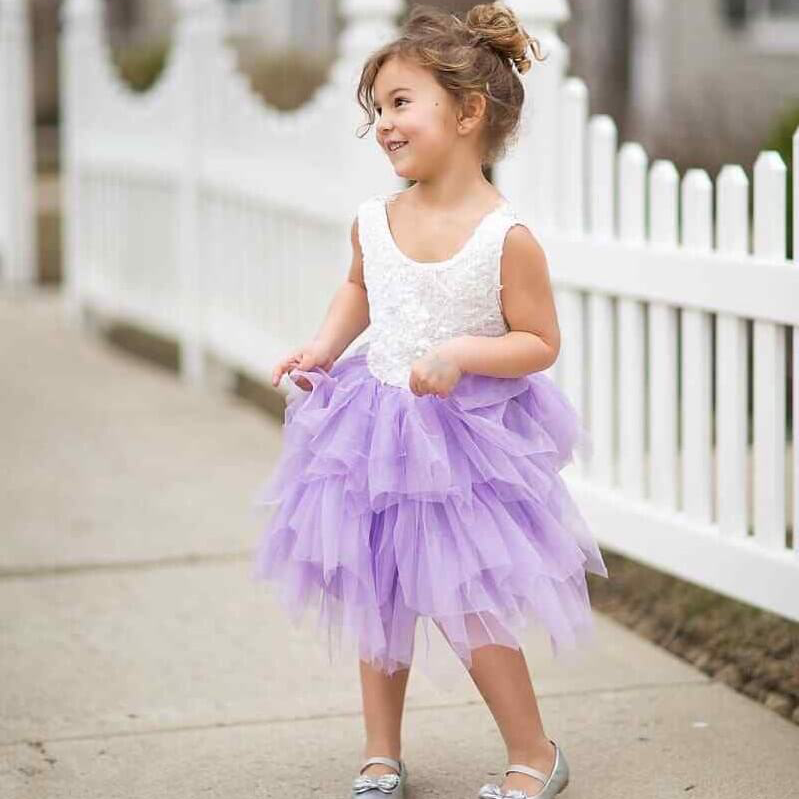 Baby Boho Dreams Dress Lilac Applique