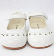 white baby shoes with diamante