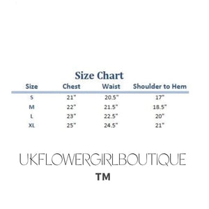 Size chart for baby kenos dresses