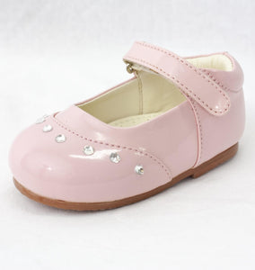 one pink shoe