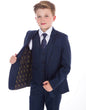 Little Rascals – Ben – Marineblauer, fein karierter 5-teiliger Anzug 