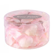 tub of champagne pink petals