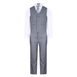 4 piece suit in silver grey