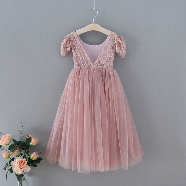 Dusty rose tulle dress hotsell