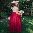 Bohemian Flutter Dress - Burgundy - UK Flower Girl Boutique
