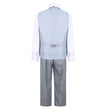 Check grey suit for boys, rear view