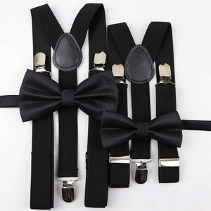 Black Bracers and Bow Tie Sets