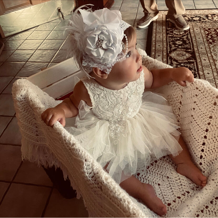White Dress Newborn Christening Dress Quinn Vintage Christening Gown