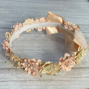 Apricot and Blush Head Crown
