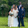 Customer family photo at their wedding