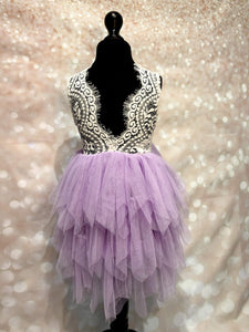Boho Dreams Dress - Lilac Applique - UK Flower Girl Boutique