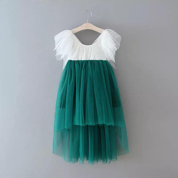 Beautiful Bohemian Serendipity Girls Dress | Hunter Green | Uk Flower Girl