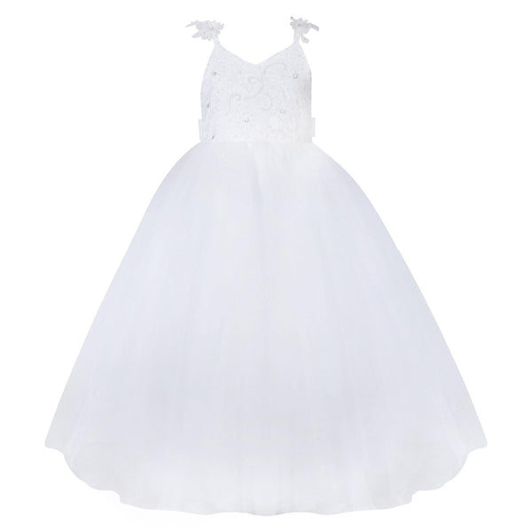 Princess Marilyn Girl's Dress - White
