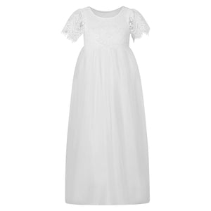 Bohemian Flutter Dress - Ice White