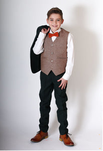Young boy modelling suit