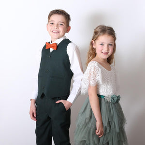 2 young children in occasion wear