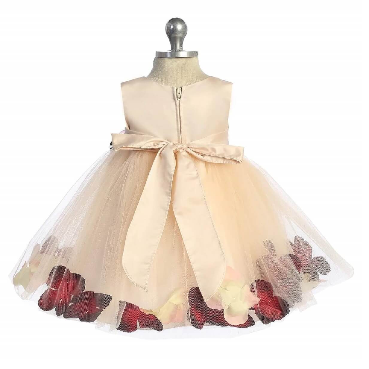 burgundy newborn dress Blush & Burgundy Baby Dress