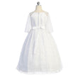 Back of Maire White Butterfly Sleeve Girls Dress