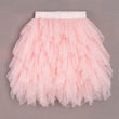 baby pink ruffle skirt layered 