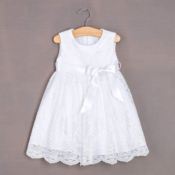 knee length dresses for ladies Sophia White Lace Dress main image 0