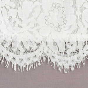 close up of lace used for the top