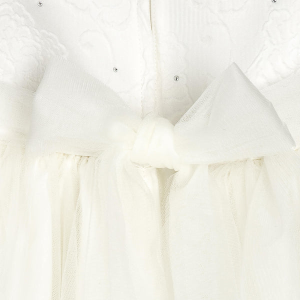 Ivory Bird Floral Carla Hand-Smocked Girls Dress