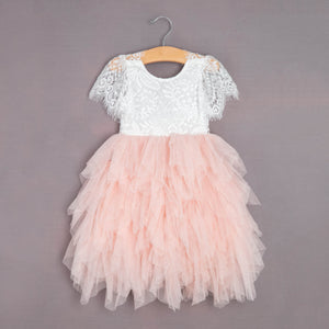 Pretty dress with ruffles and lace