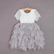 silver flutter baby dress