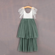 Sage Green dress on hanger