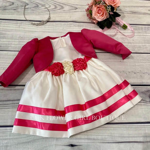 Baby Dee' Dress and Bolero - Pink - UK Flower Girl Boutique
