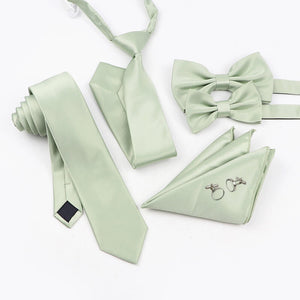 Pistachio   tie and accessories set