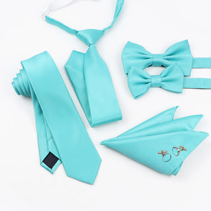 Aqua Blue tie and accessories set