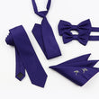 Purple tie and accessories set