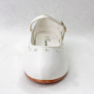 Satin Shoes - White - UK Flower Girl Boutique