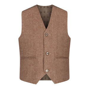 waistcoat in herringbone tweed