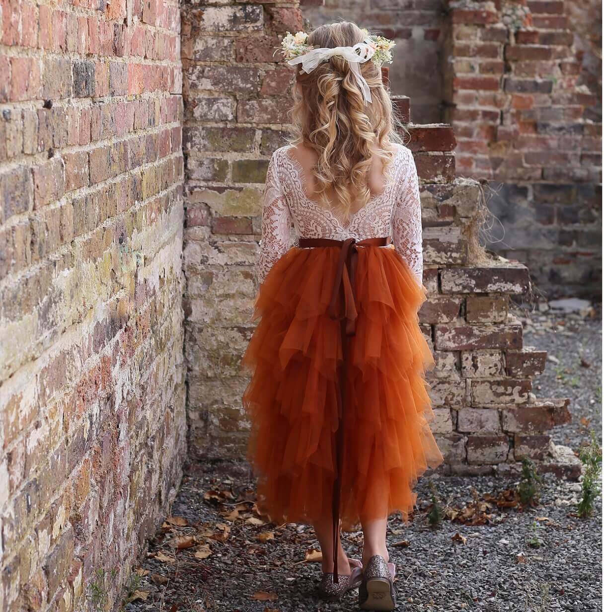 Bohemian Spirit Dress | Burnt Orange | UK Flower Girl Boutique Bohemian Spirit Dress | Burnt Orange | UK Flower Girl Boutique
