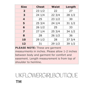 Size guide for Harlow Dress