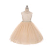 Girls apricot lace flower girl dress from UK Flower Girl Boutique