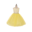 Girls yellow flower girl dress