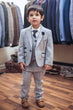 young toddler modelling suit